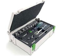 Festool Clé à cliquet 1/4 – Jeu 37 pièces – SYSTAINER – Adaptateurs flexibles & rallonges