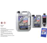 Liqui Moly 1092 Set MoS2 Leichtlauf 10W-40 Pro-Line Nettoyage Moteur 6 L