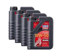 Liqui Moly 4x 3051 Motorbike 4T Synth Motoröl Offroad Race 10W-50 1L