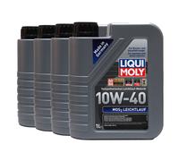 LIQUI MOLY Mos2 Leichtlauf 10W-40 Huile Moteur ACEA A3/B4, API SL, 4x1 Litres
