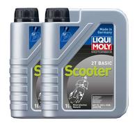 Liqui Moly Moteur 2T De Scooter / 1619 / 2x 1 Litre Huile Moteur