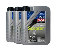 LIQUI MOLY Moto 2T Basique Scooter ISO-L-EGB, Jaso Couleurs, Api TC, 3x1 Litre