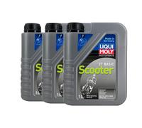 LIQUI MOLY Moto 2T Basique Scooter ISO-L-EGB, Jaso Couleurs, Api TC, 3x1 Litre