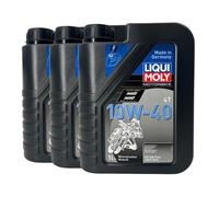 LIQUI MOLY Moto 4T Basique Street 10W-40 Jaso MA2, Api Sn Plus, 3x1 Litre