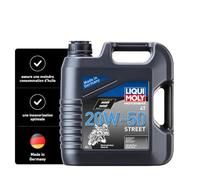 LIQUI MOLY Motorbike 4T 20W-50 Street, 4 L, Huile de moto à 4 coups, SKU: 1696, neutre