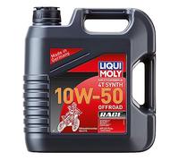 LIQUI MOLY Motorbike 4T Synth 10W-50 Offroad Race, 4 L, Huile de moto à 4 coups, SKU: 3052, Gris