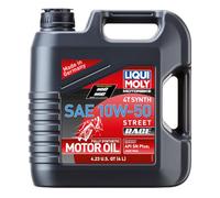 LIQUI MOLY Motorbike 4T Synth 10W-50 Street Race, 4 L, Huile de moto à 4 coups, SKU: 1686, marron