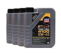 LIQUI MOLY Top Tec 4100 5W-40 Huile VW 505 00 01 MB 229.31, 4x1 Litre