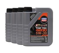 LIQUI MOLY Top Tec 4200 5W-30 Huile Opel OV0401547-G30, MB 229.51, 4x1 Litre