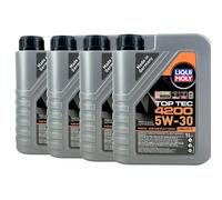 LIQUI MOLY Top Tec 4200 5W-30 Huile Opel OV0401547-G30, MB 229.51, 4x1 Litre
