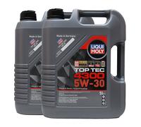 LIQUI MOLY Top Tec 4300 5W-30 Huile Moteur PSA B71 2290, Renault RN17, 2x5 Litre