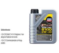 Liqui Moly Top Tec 6100 0W-30 Huile Moteur Pour BMW LONGLIFE-12 FE ACEA C2 1L