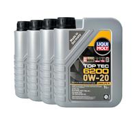 LIQUI MOLY Top Tec 6200 0W-20 Huile Ford WSS-M2C956-A1, VW 508 00, 4x1 Litre