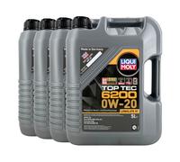 LIQUI MOLY Top Tec 6200 0W-20 Huile Ford WSS-M2C956-A1, VW 508 00, 4x5 Litre