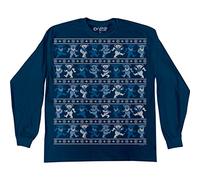 Liquid Blue Grateful Dead Dancin' Bear Xmas Sweater Ls Tee T-Shirt, Bleu Marine, XXL Mixte