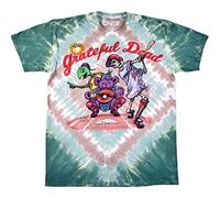 Liquid Blue Grateful Dead Spring Training Baseball T-Shirt, Tie-Dye, L Homme