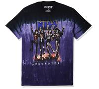 Liquid Blue Kiss Destroyer T-Shirt à Manches Courtes Tie Dye, Multicolore, L Homme