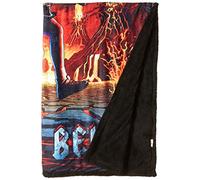 Liquid Blue Men's ACDC Hells Bells Rock Eruption WarmFleece Throw Blanket, Multi, 50" X 60"