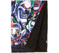 Liquid Blue Men's Fantasy Colored Clowns Classic Coral Fleece Throw Blanket, Multi, 50" X 60"