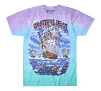 Liquid Blue Men's Grateful Dead Ship of Fools Tie Dye Short Sleeve T-Shirt
