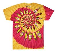 Liquid Blue Mustard & Ketchup Tie Dye Short Sleeve T-Shirt, Taille XL Mixte Adulte