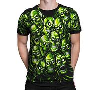 Liquid Blue Skull Pile Fantasy All Over Print Short Sleeve T-Shirt