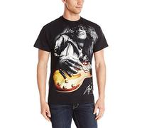 Liquid Blue Slash - T-Slash Guitar-Shirt, Medium, Black