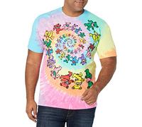 Liquid Blue T-Shirt à Manches Courtes Grateful Dead Spiral Bears Tie Dye, Multicolore, S