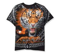 Liquid Blue Tribal Tiger All Over Print T-Shirt, Black, X-Large