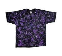 Liquid Blue Unisex-Adult's Constellations All Over Glow-in-Dark T-Shirt, Black, Medium