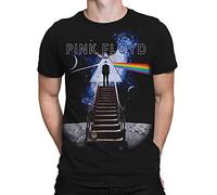 Liquid Blue Unisex-Adult's Pink Floyd Stairway to The Moon T-Shirt, Black, XX-Large