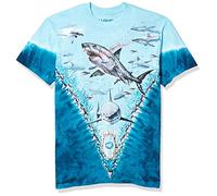 Liquid Blue White Sharks T-Shirt, Tie-Dye, XL Homme