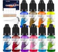 Liquid Candle Dye,10 Colours Candle For Candle Making-Highly Concentrated Candle Dye For Soy Wax,Paraffin Wax-Each 10ml.[W71]
