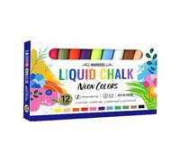 Liquid Chalk Markers 6mm Erasable Reversible Tips For Glass Blackboard