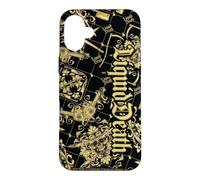 Liquid Death Baroque Black and Gold Fancy Logo Water Coque pour iPhone 16 Plus