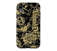 Liquid Death Baroque Black and Gold Fancy Logo Water Coque pour iPhone XR