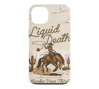 Liquid Death Western Cowboy Murder Your Thirst Water Coque pour iPhone 13