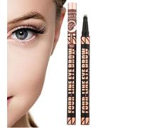 Liquid Eye Brow Pencil, Waterproof 4-Tip Brow Definer, 13x6x2cm, Long-Lasting Smudge-Proof Eyebrow Enhancer, Natural Hair-Like Strokes, Makeup Tool for Home, Studio, Travel
