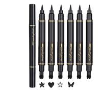 Liquid Eye Liner, Smudge-Proof Eye Makeup Pen, 6pcs Double-Headed Eyeliner Set for Party Stage, Waterproof Cosmetic Pen with Fine Tip, Makeup Tools for Bridal Cosplay