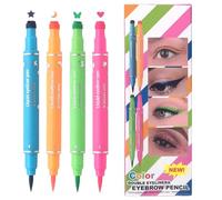 Liquid Eye Pen Applicateur d'encre à double extrémité, outil de couleur à séchage rapide, brosse de créateur d'ailes de chat anti-transpiration | Kit de style de maquillage défini pour l'élégance N