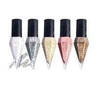 Liquid Eyeshadow Liner - 5 Color Long Lasting Shimmer Makeup Pen, Eyeshadow Eyeliner for Glitter Eye Look, Waterproof Quick Dry Eye Makeup for Party Stage Dating Travel Daily Use