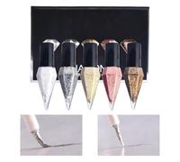 Liquid Eyeshadow Liner - 5 Color Shimmer Makeup, Long Lasting with Glitter Finish, Eye Liner Smooth Apply, Makeup Pen with Bold Color, Party Stage Use for Dating Travel