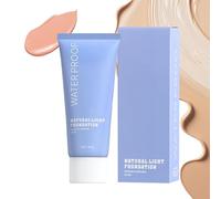 Liquid Foundation, Oil Control Concealer, Full Coverage Waterproof Liquid Foundation, Oil Control Long Lasting Concealer, Moisturizing and Lightweight Nude Makeup Cream for All Skin Types 60g (03#)