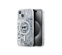 Liquid Glitter Choupette Head MagSafe - Coque iPhone 14/15/13 (Transparent)