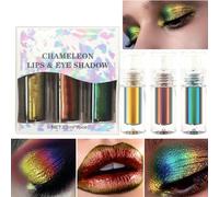 Liquid Glitter Eyeshadow - High Pigment Multichrome Chameleon Shimmer Makeup Kit, Long Lasting Eye Makeup for Wedding, Party, Stage Performance | Highlighter Eyeshadow Palette