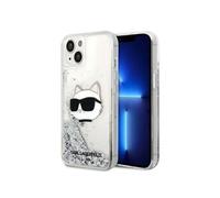 Liquid Glitter NFT Choupette Head - Coque pour iPhone 14 Plus (Argent)