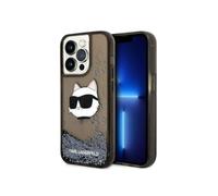 Liquid Glitter NFT Choupette Head - Coque pour iPhone 14 Pro Max (Noir)