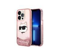 Liquid Glitter NFT Choupette Head - Coque pour iPhone 14 Pro (Rose)