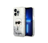 Liquid Glitter NFT Karl's Head - Coque pour iPhone 14 Pro (Argent)
