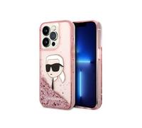 Liquid Glitter NFT Karl's Head - Coque pour iPhone 14 Pro Max (Rose)